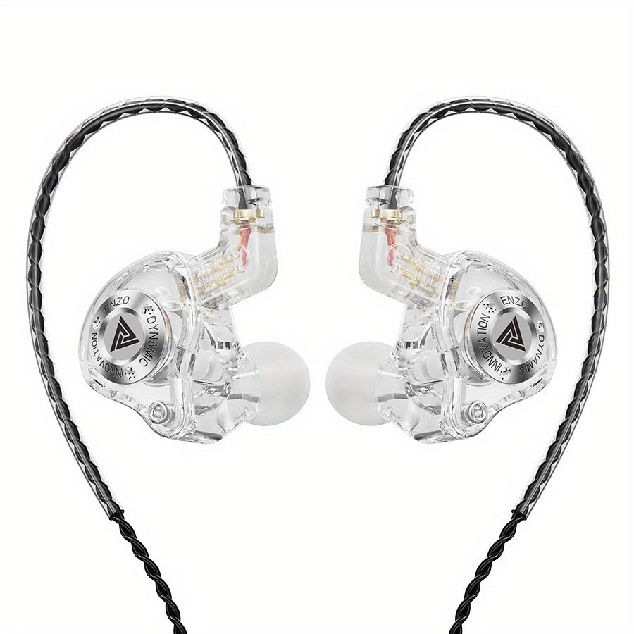 14c757dd-6878-4871-b20b-6dd3b25f0cf3.jpg QKZ ENZO PRO 3.5mm Detachable Dynamic Resin In-Ear Monitor Earphones with L-Shaped Plug