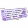 2.4G Wireless Retro Keyboard and Mouse Set with 68-Key Round Keycaps for Laptop PC