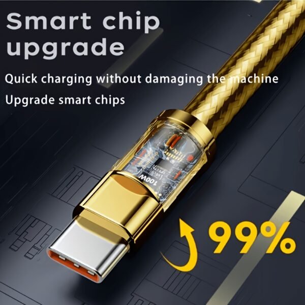2dcf274b-521e-4e84-99f2-8f1b626505b7.jpg 100W 6A Fast Charging USB Cable USB to Type-C / Micro USB Charging Cord