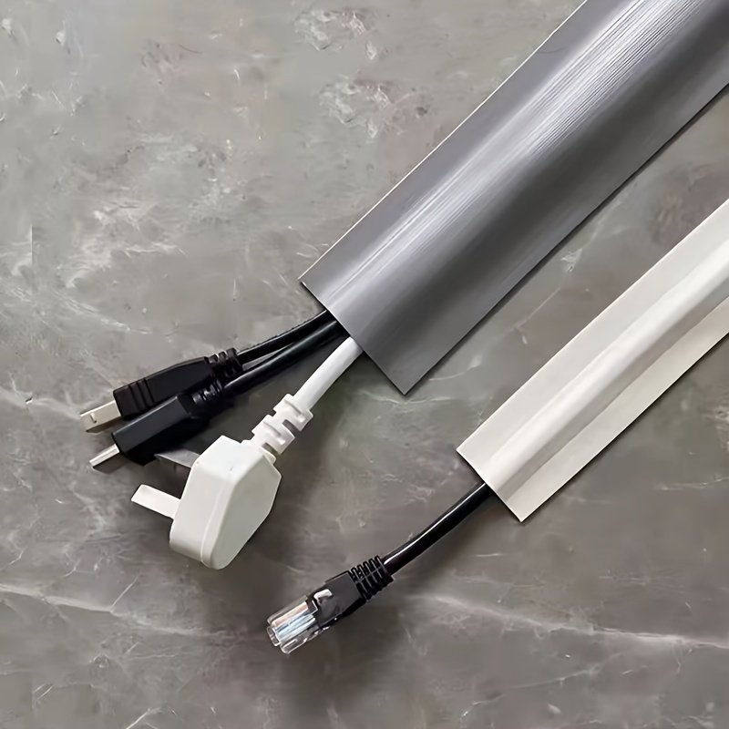 710d5545-6bd8-4b1f-a54f-a618781fe82b.jpg 3M Self-Adhesive Floor Cable Management Channel Pressure Resistant Wire Cover Trough