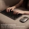 Dual-Mode Wireless Keyboard and Mouse Combo 2.4G + Bluetooth Rechargeable Silent Keyboard Set