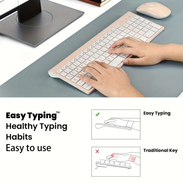 Cimetech Wireless Keyboard and Mouse Combo for Office Laptop and Desktop Use