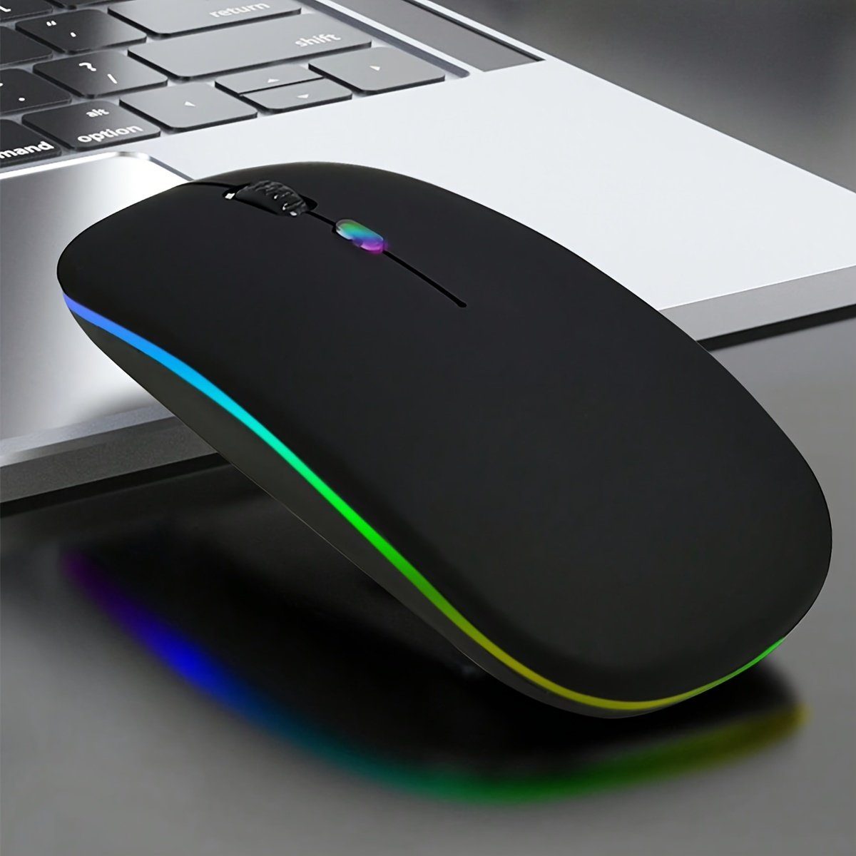 b93f3c84-56ed-408c-bb38-9e4553d64b66.jpg Dual-Mode Wireless Mouse Bluetooth & 2.4G Rechargeable Mouse for Laptop PC Tablet
