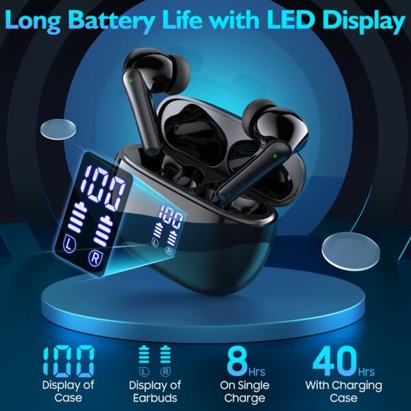 Wireless Earbuds Bluetooth Ear Buds with Charging Case for Music & Calls