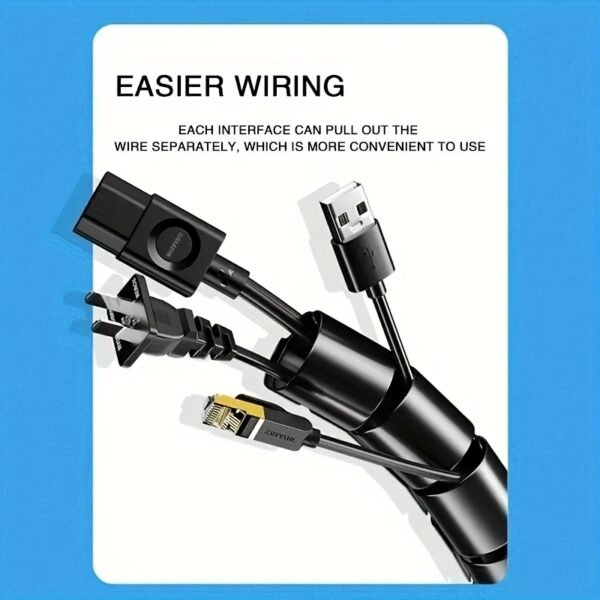 3-Meter Cable Protective Sleeve Wire Management Tube for Computer Car Harness Cable Organizer
