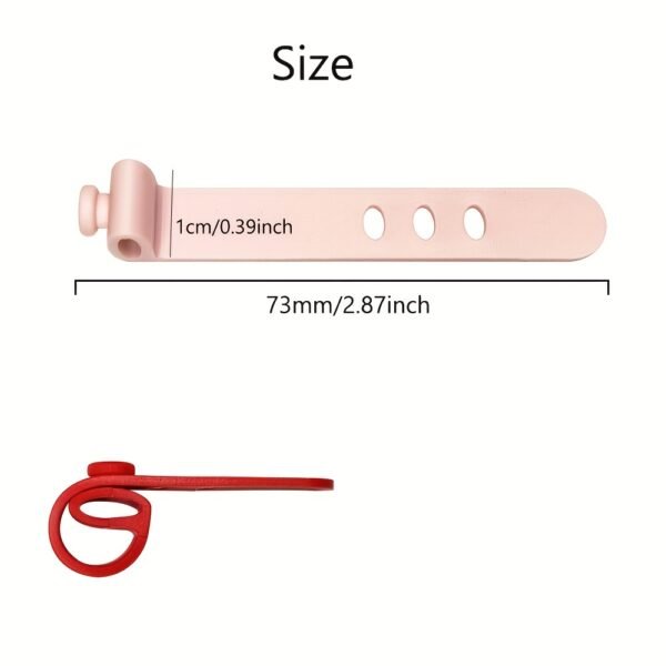 Silicone Cable Tie Random Colour Reusable Wire Organizer Strap