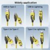 f42ff9ec-12ae-4f6d-9966-4d4d3e6d855e.jpg 4-In-1 Spring Data Cable 65W Fast Charging Multi-Connector Charging Cable 149.35cm