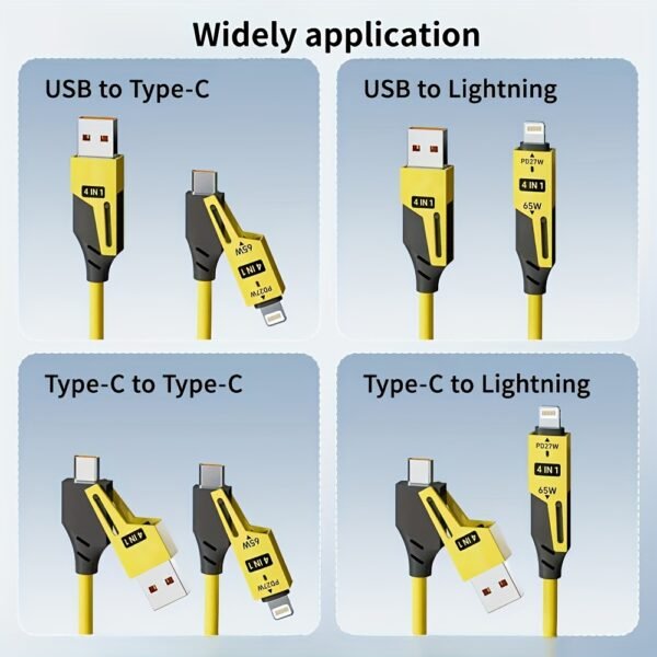 f42ff9ec-12ae-4f6d-9966-4d4d3e6d855e.jpg 4-In-1 Spring Data Cable 65W Fast Charging Multi-Connector Charging Cable 149.35cm