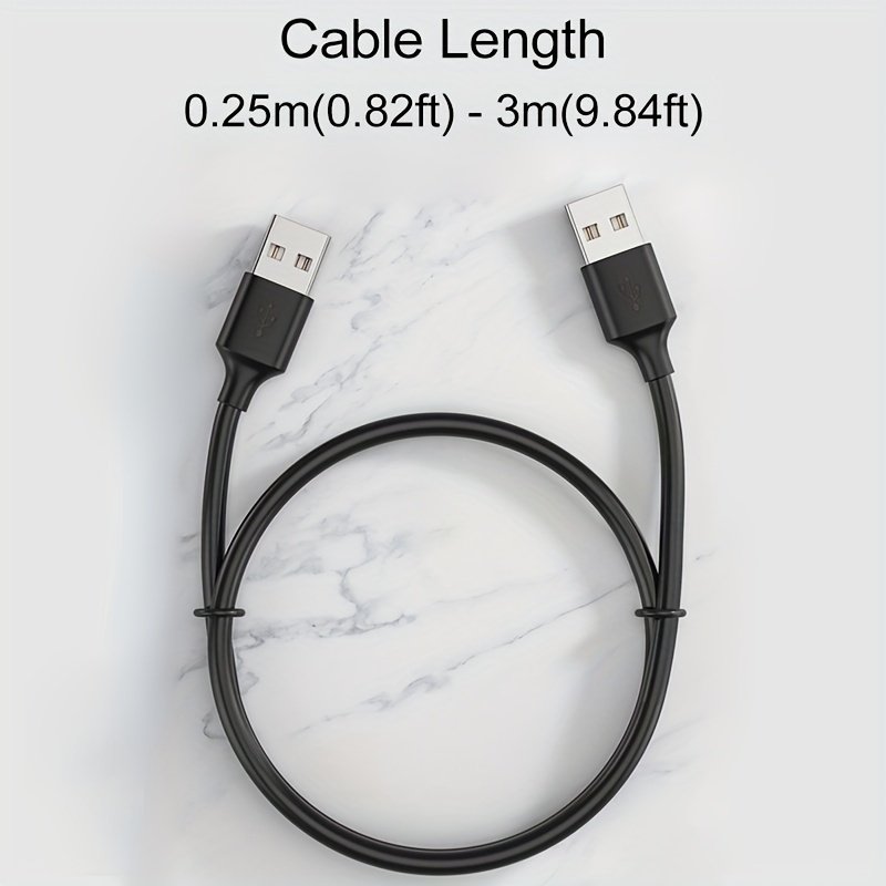 USB to USB A 2.0 Male to Male Cable Double End USB Cord for Hard Drive DVD Player Laptop