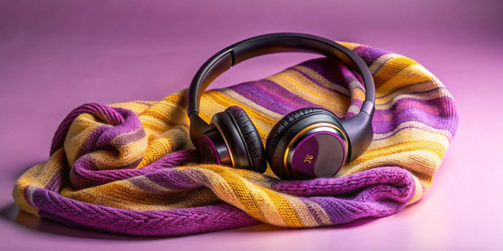 vibrant-pair-wireless-headphones-resting-folded-colorful-scarf-sunlight-streams-from (1)